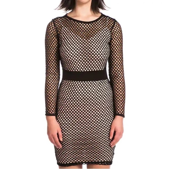 NWT Kardashian Kollection Net Mesh Dress - Picture 1 of 11